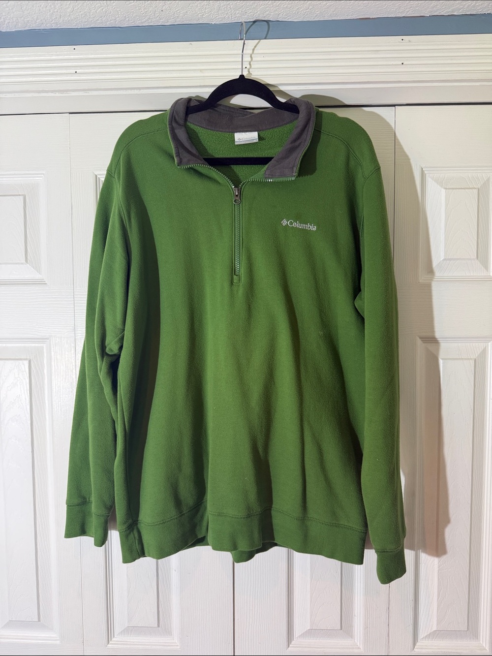 Columbia Green Half-Zip Fleece Top